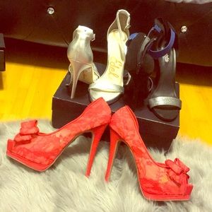 3 PAIRS NEW HEELS SZ 9/10 SamEdelman-Betsy Johnson